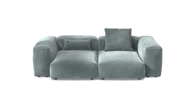 vetsak | Sofa Set 02 Medium - Cord Velour - Mint | Modulares Sofa | 2.5 Sitzer | Big Sofa