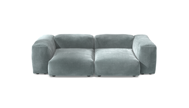 vetsak | Sofa Set 02 Medium - Cord Velour - Mint | Modulares Sofa | 2.5 Sitzer | Big Sofa