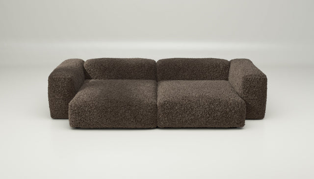 vetsak | Sofa Set 02 XLarge - doodle - cacao | Modulares Sofa | 3.5 Sitzer | Big Sofa