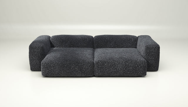 vetsak | Sofa Set 02 XLarge - doodle - dark grey | Modulares Sofa | 3.5 Sitzer | Big Sofa