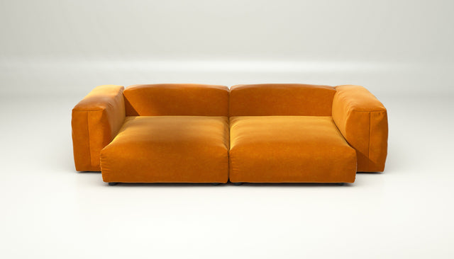 vetsak | Sofa Set 02 XLarge - suave - orange blaze | Modulares Sofa | 3.5 Sitzer | Big Sofa