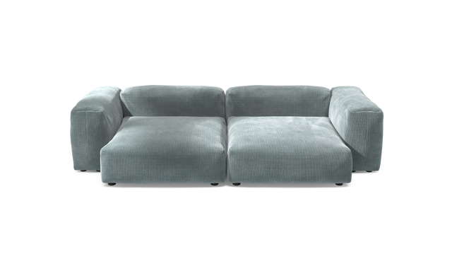 vetsak | Sofa Set 02 XLarge - Cord Velour - Mint | Modulares Sofa | 3.5 Sitzer | Big Sofa