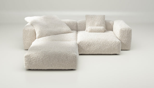 vetsak | Sofa Set 03 - doodle - creme | Modulares Sofa | 3.5 Sitzer | Big Sofa | Ecksofa