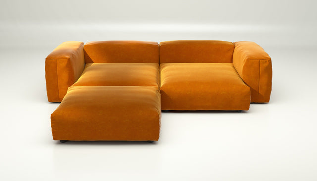 vetsak | Sofa Set 03 - suave - orange blaze | Modulares Sofa | 3.5 Sitzer | Big Sofa | Ecksofa