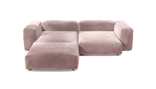 vetsak | Sofa Set 03 - Cord Velour - Blossom | Modulares Sofa | 3.5 Sitzer | Big Sofa | Ecksofa
