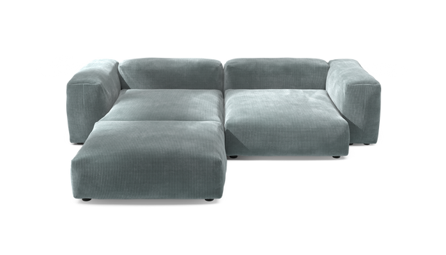 vetsak | Sofa Set 03 - Cord Velour - Mint | Modulares Sofa | 3.5 Sitzer | Big Sofa | Ecksofa
