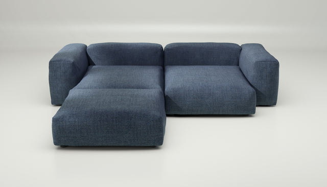 vetsak | Sofa Set 03 - Pique - Dark Blue | Modular Sofa | 3.5 Seater | Big Sofa | Corner Sofa