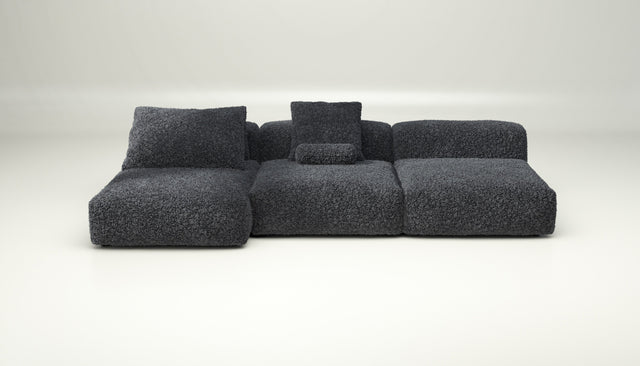 vetsak | Sofa Set 04 - doodle - dark grey | Modulares Sofa | 5 Sitzer | Big Sofa