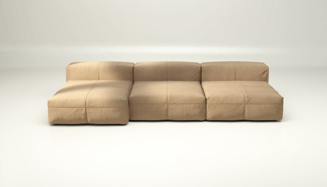 vetsak | Sofa Set 04 - leather - beige | Modulares Sofa | 5 Sitzer | Big Sofa