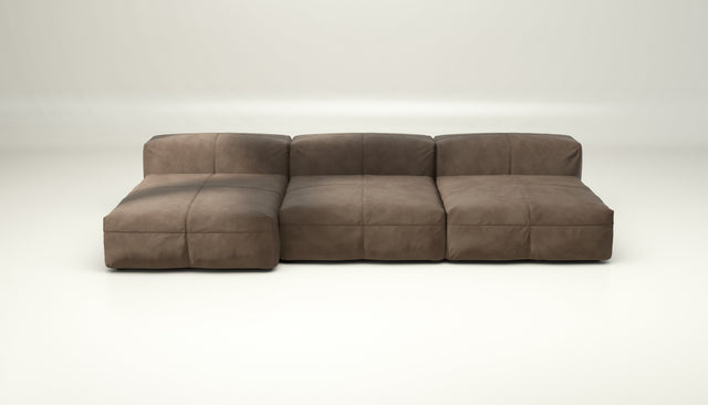 vetsak | Sofa Set 04 - leather - cacao | Modular Sofa | 5 Seater | Big Sofa