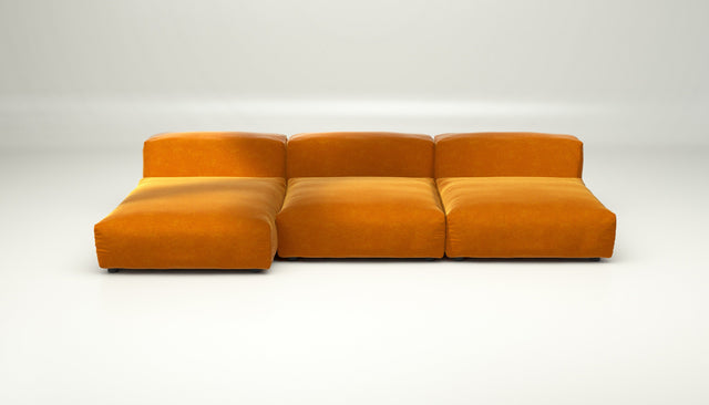 vetsak | Sofa Set 04 - suave - orange blaze | Modulares Sofa | 5 Sitzer | Big Sofa
