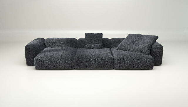 vetsak | Sofa Set 05 - doodle - dark grey | Modulares Sofa | 5 Sitzer | Big Sofa | Ecksofa
