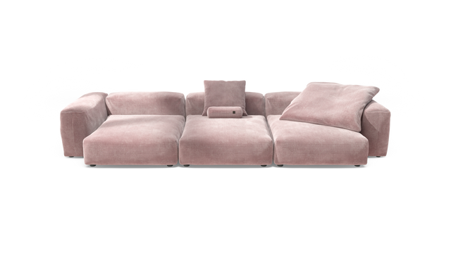 vetsak | Sofa Set 05 - Cord Velour - Blossom | Modulares Sofa | 5 Sitzer | Big Sofa | Ecksofa