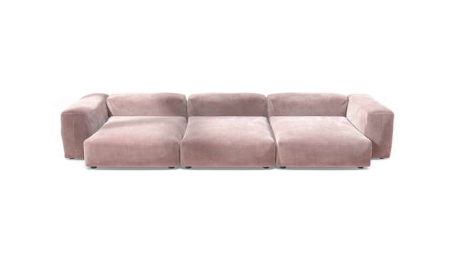 vetsak | Sofa Set 05 - Cord Velour - Blossom | Modulares Sofa | 5 Sitzer | Big Sofa | Ecksofa