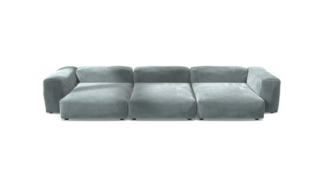 vetsak | Sofa Set 05 - Cord Velour - Mint | Modulares Sofa | 5 Sitzer | Big Sofa | Ecksofa