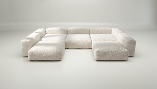 vetsak | Sofa Set 06 - doodle - creme | Modulares Sofa | 6.5 Sitzer | Big Sofa | U Sofa | Ecksofa