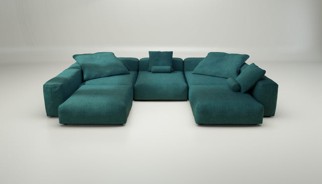 vetsak | Sofa Set 06 - pique - cedar | Modulares Sofa | 6.5 Sitzer | Big Sofa | U Sofa | Ecksofa
