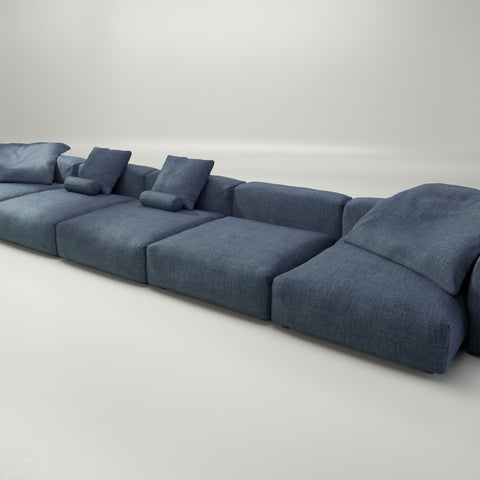 vetsak | Sofa Set 06 - Pique - Dark Blue | Modular Sofa | 6.5 Seater ...