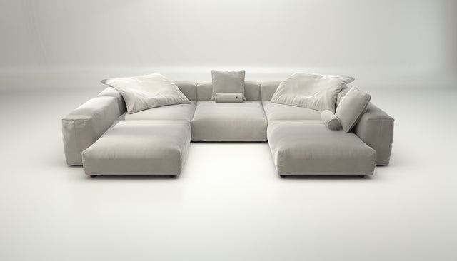vetsak | Sofa Set 06 - Suave - Clay | Modulares Sofa | 6.5 Sitzer | Big Sofa | U Sofa | Ecksofa