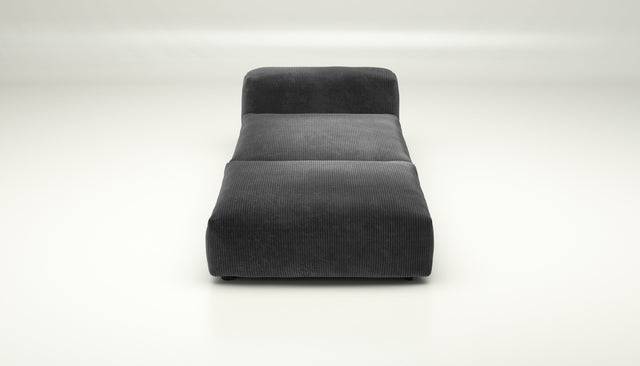 vetsak | Sofa Set 07 - Sun Lounger - cord velour - dark grey | Modular Sofa | 2 Seater | Daybed | Chaiselounge