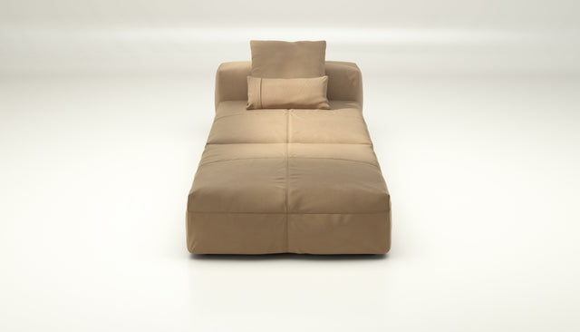 vetsak | Sofa Set 07 - Sun Lounger - leather - beige | Modular Sofa | 2 Seater | Daybed | Chaiselounge