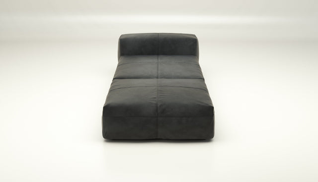 vetsak | Sofa Set 07 - Sun Lounger - leather - dark grey | Modular Sofa | 2 Seater | Daybed | Chaiselounge