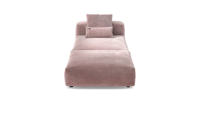 vetsak | Sofa Set 07 - Sun Lounger - Cord Velour - Blossom | Modulares Sofa | 2 Sitzer | Daybed | Chaiselounge