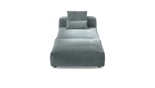 vetsak | Sofa Set 07 - Sun Lounger - Cord Velour - Mint | Modulares Sofa | 2 Sitzer | Daybed | Chaiselounge