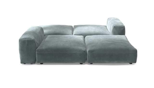 vetsak | Sofa Set 08 - Daybed - Cord Velour - Mint | Modulares Sofa | 6 Sitzer | Outdoor Island | Double lounger