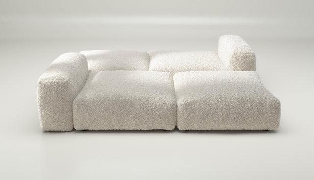 vetsak | Sofa Set 08 - Daybed - doodle - creme | Modulares Sofa | 6 Sitzer | Outdoor Island | Double lounger