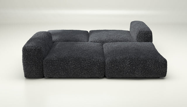 vetsak | Sofa Set 08 - Daybed - doodle - dark grey | Modulares Sofa | 6 Sitzer | Outdoor Island | Double lounger