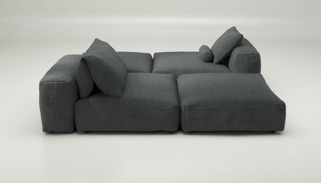 vetsak | Sofa Set 08 - Daybed - pique - dark grey | Modular Sofa | 6 Seater | Outdoor Island | Double lounger