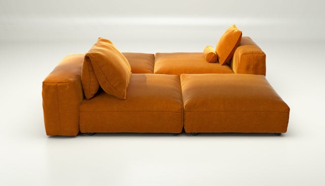 vetsak | Sofa Set 08 - Daybed - suave - orange blaze | Modulares Sofa | 6 Sitzer | Outdoor Island | Double lounger