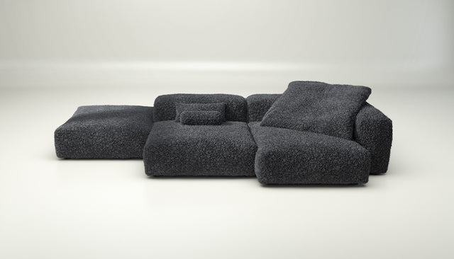 vetsak | Sofa Set 09 - The Island - doodle - dark grey | Modulares Sofa | 7 Sitzer | Sofa Island