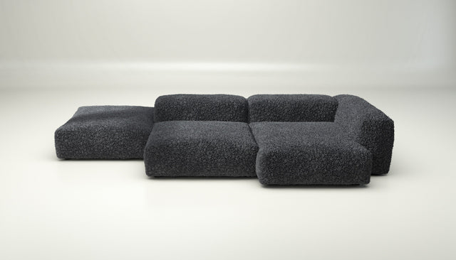 vetsak | Sofa Set 09 - The Island - doodle - dark grey | Modulares Sofa | 7 Sitzer | Sofa Island