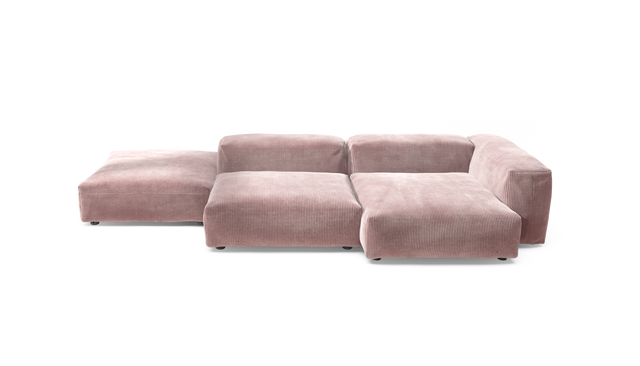 vetsak | Sofa Set 09 - The Island - Cord Velour - Blossom | Modulares Sofa | 7 Sitzer | Sofa Island