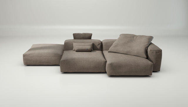 vetsak | Sofa Set 09 - The Island - Pique - Stone | Modular Sofa | 7 Seater | Sofa Island