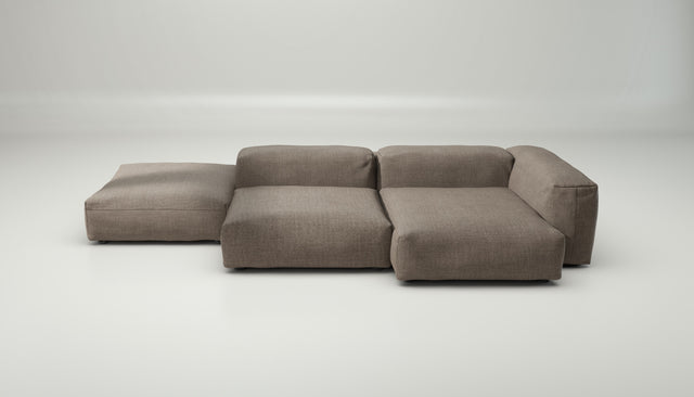 vetsak | Sofa Set 09 - The Island - Pique - Stone | Modular Sofa | 7 Seater | Sofa Island