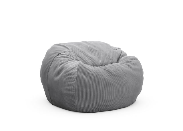 the beanbag - cord velour - light grey - 110cm x 70cm