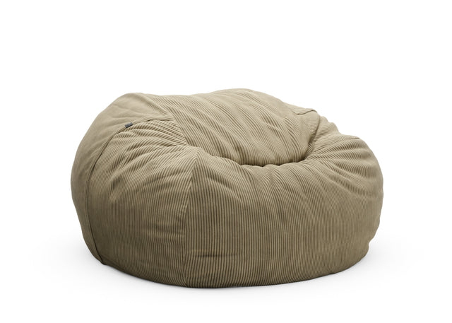 the jumbo beanbag - cord velour - khaki - 140cm x 90cm