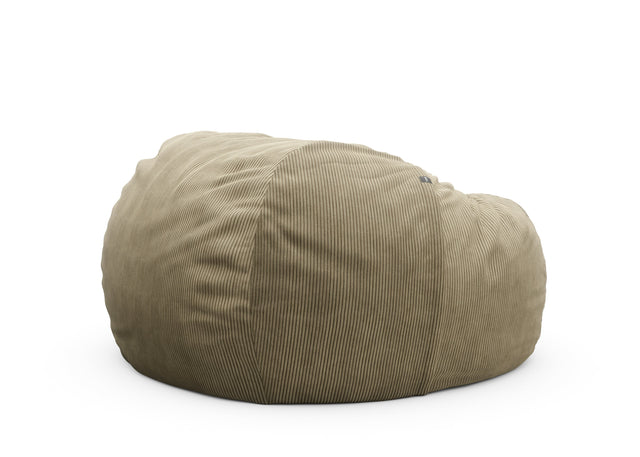 the jumbo beanbag - cord velour - khaki - 140cm x 90cm