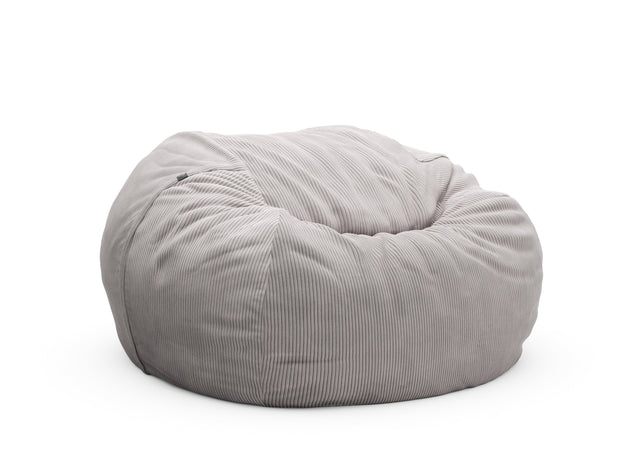 the jumbo beanbag - cord velour - platinum - 140cm x 90cm