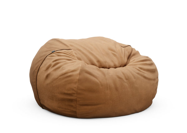 the jumbo beanbag - leather - brown