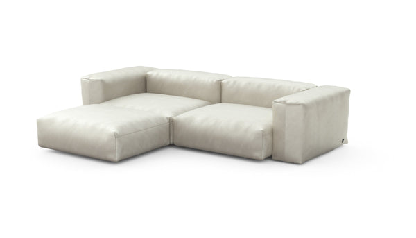 Preset three module chaise sofa - velvet - creme - 272cm x 199cm