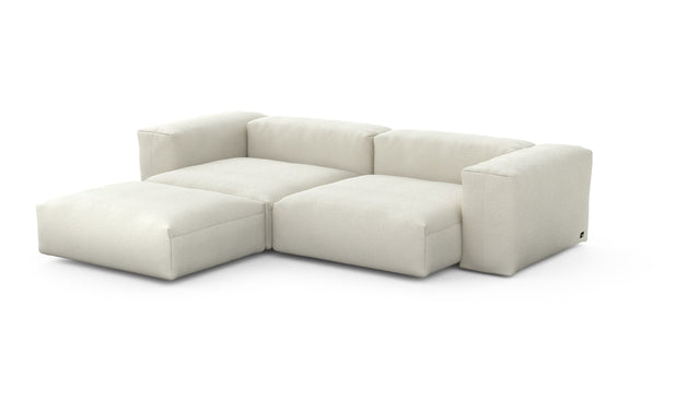 Preset three module chaise sofa - linen - platinum - 272cm x 220cm