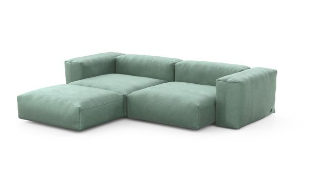 Preset three module chaise sofa - velvet - mint - 272cm x 220cm