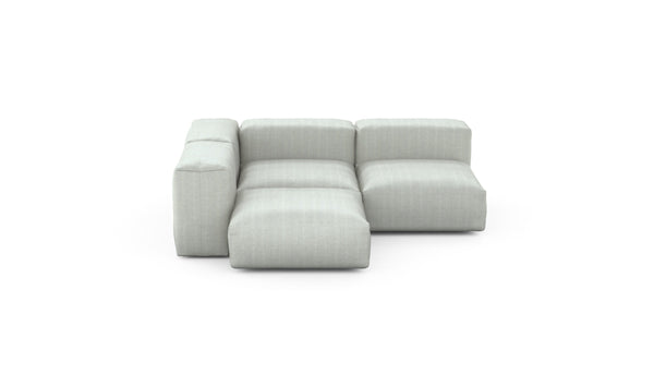 Preset three module corner sofa - herringbone - light grey - 199cm x 199cm