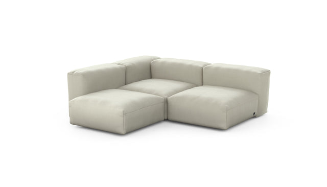 Preset three module corner sofa - pique - beige - 199cm x 199cm