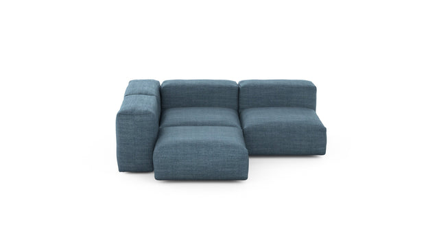 Preset three module corner sofa - pique - dark blue - 199cm x 199cm