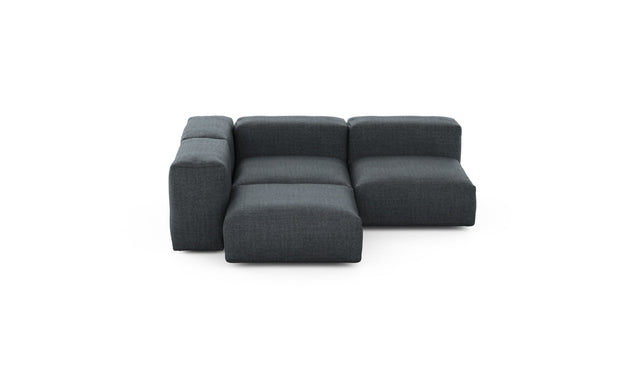 Preset three module corner sofa - pique - dark grey - 199cm x 199cm